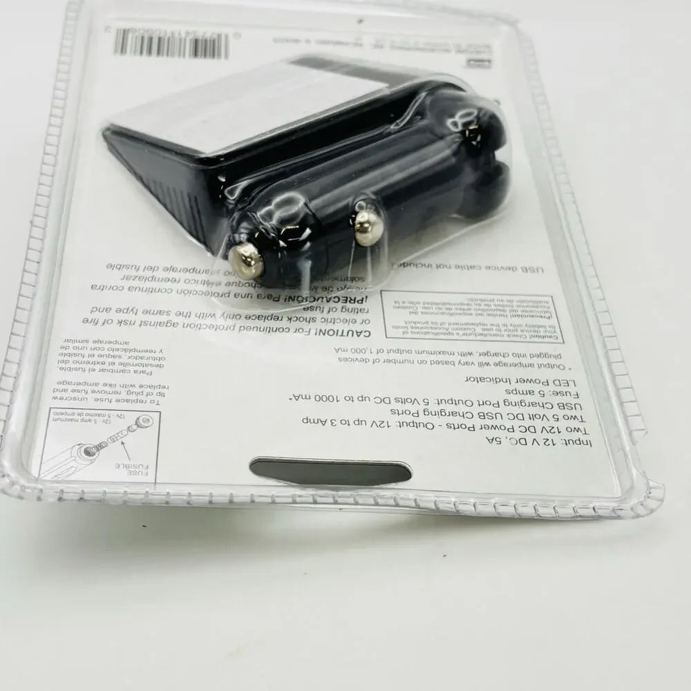 Goxt Dual 12V & Dual USB Charger for Cigarette Lighter 4 devices at once Sealed